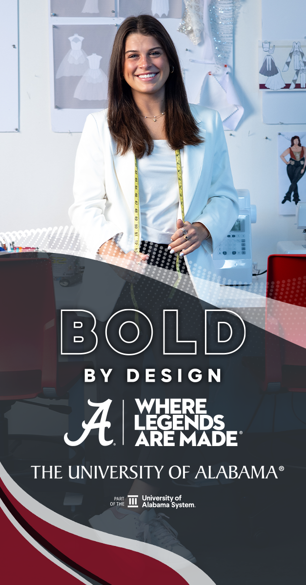 Legends digital banner ad featuring student, Laken Thompson.