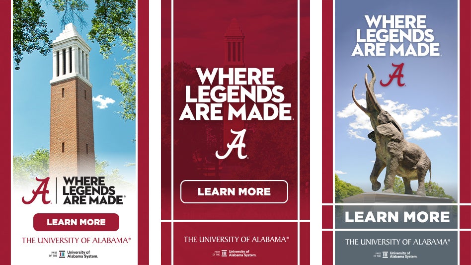 Collection of digital Legends banner ads