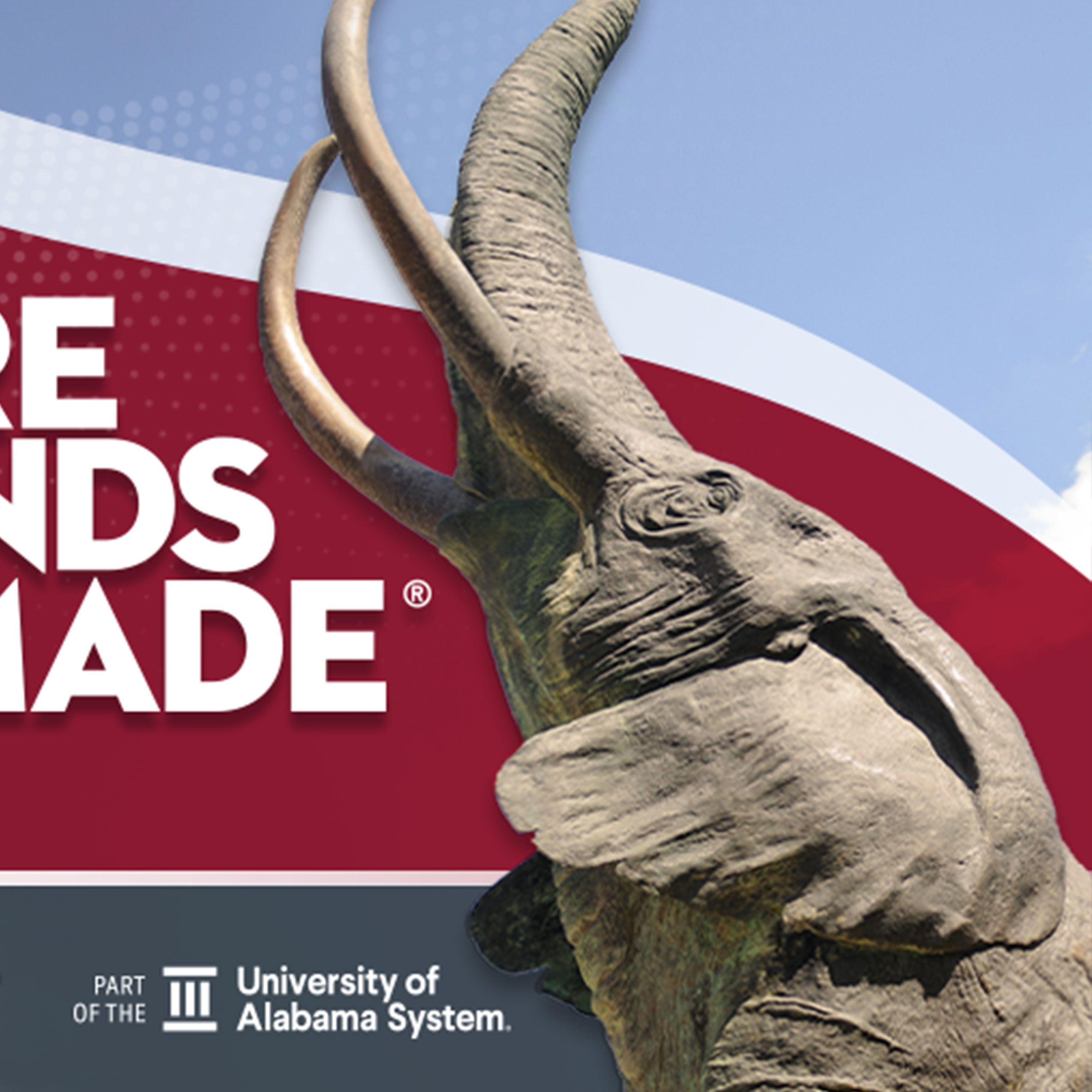 Legends digital billboard ad featuring the UA Tuska statue