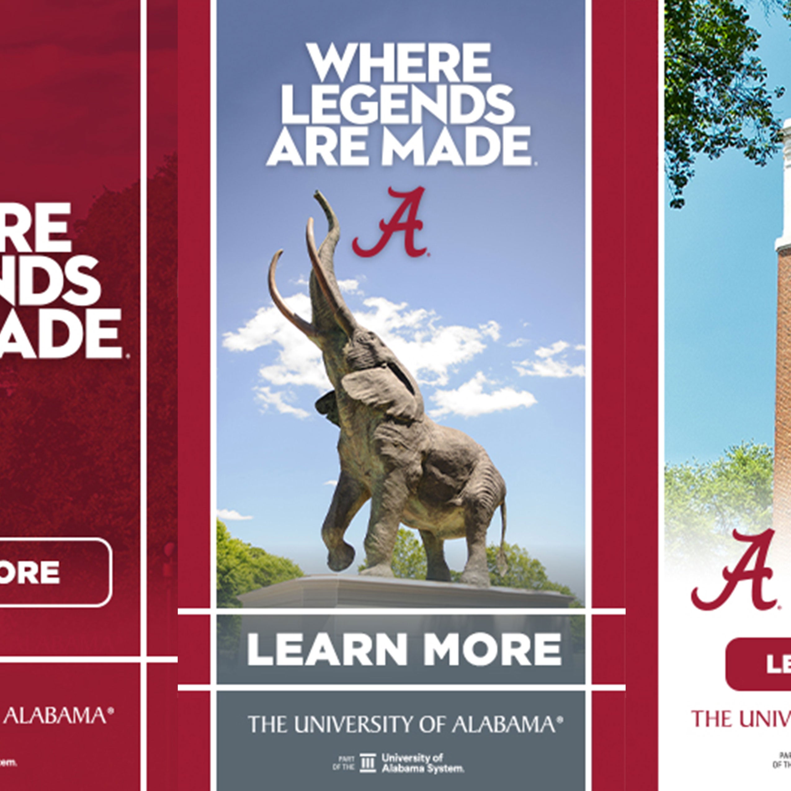Collection of digital Legends banner ads
